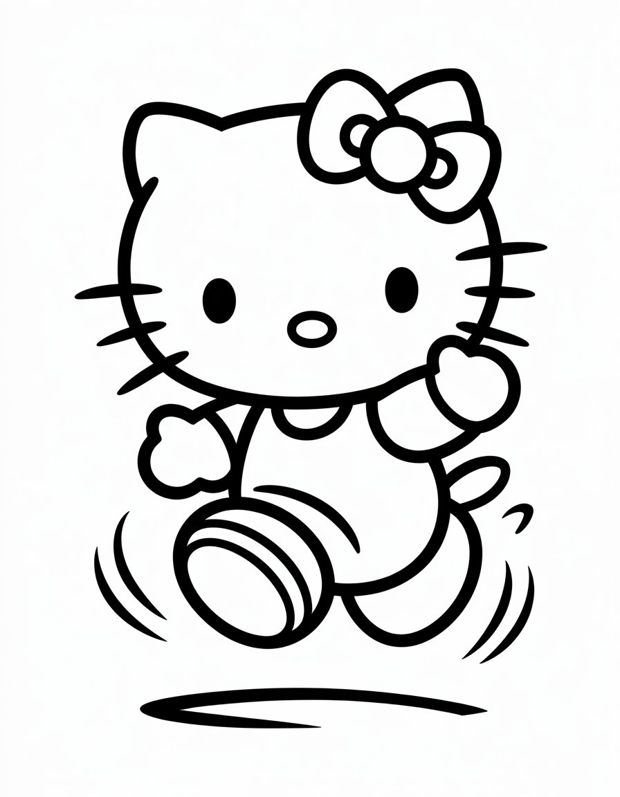 Hello Kitty Jumping